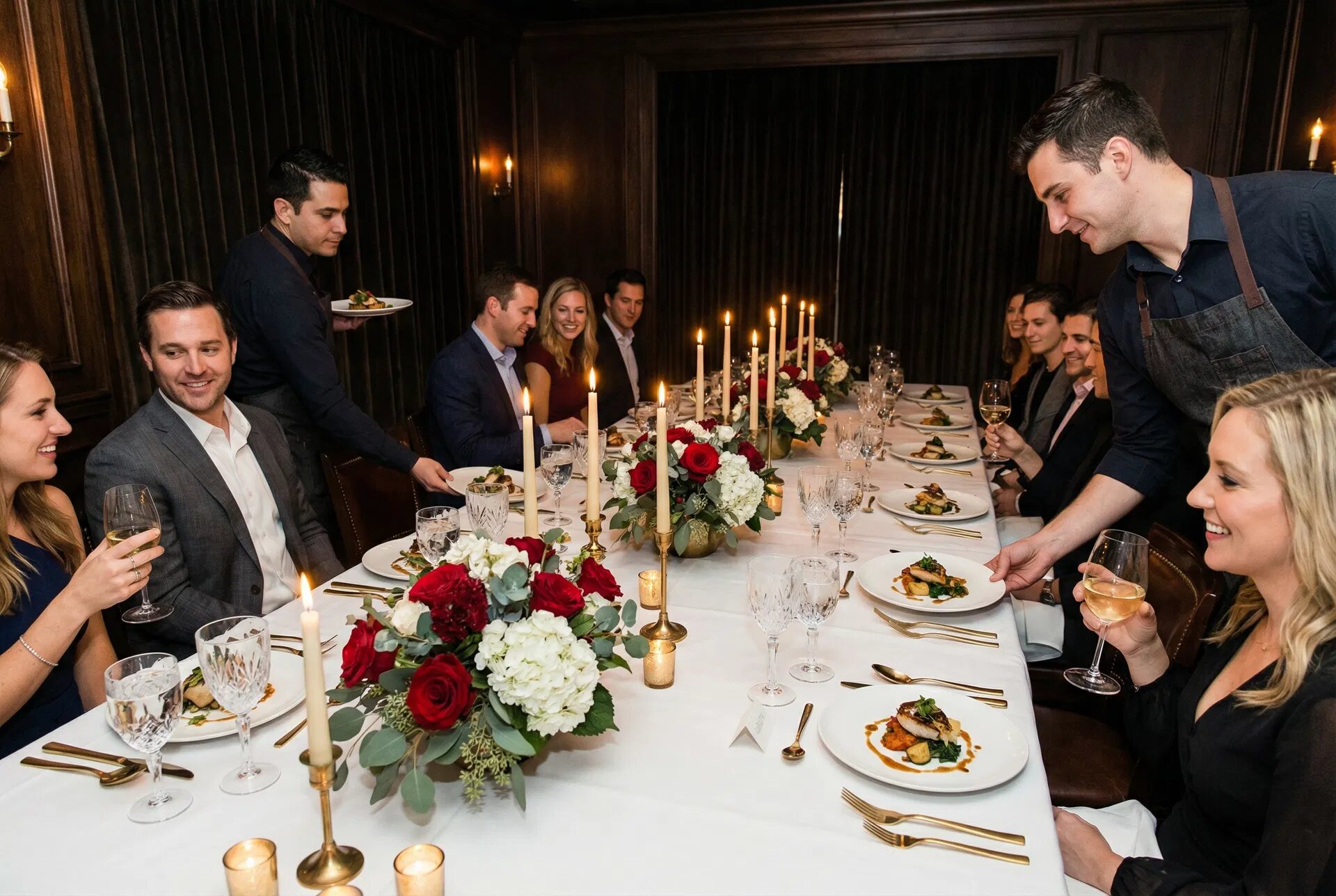 Gedeckte Tafel bei einem Event-Catering von Camillo